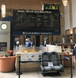 Amtrak Solari board & new seat display